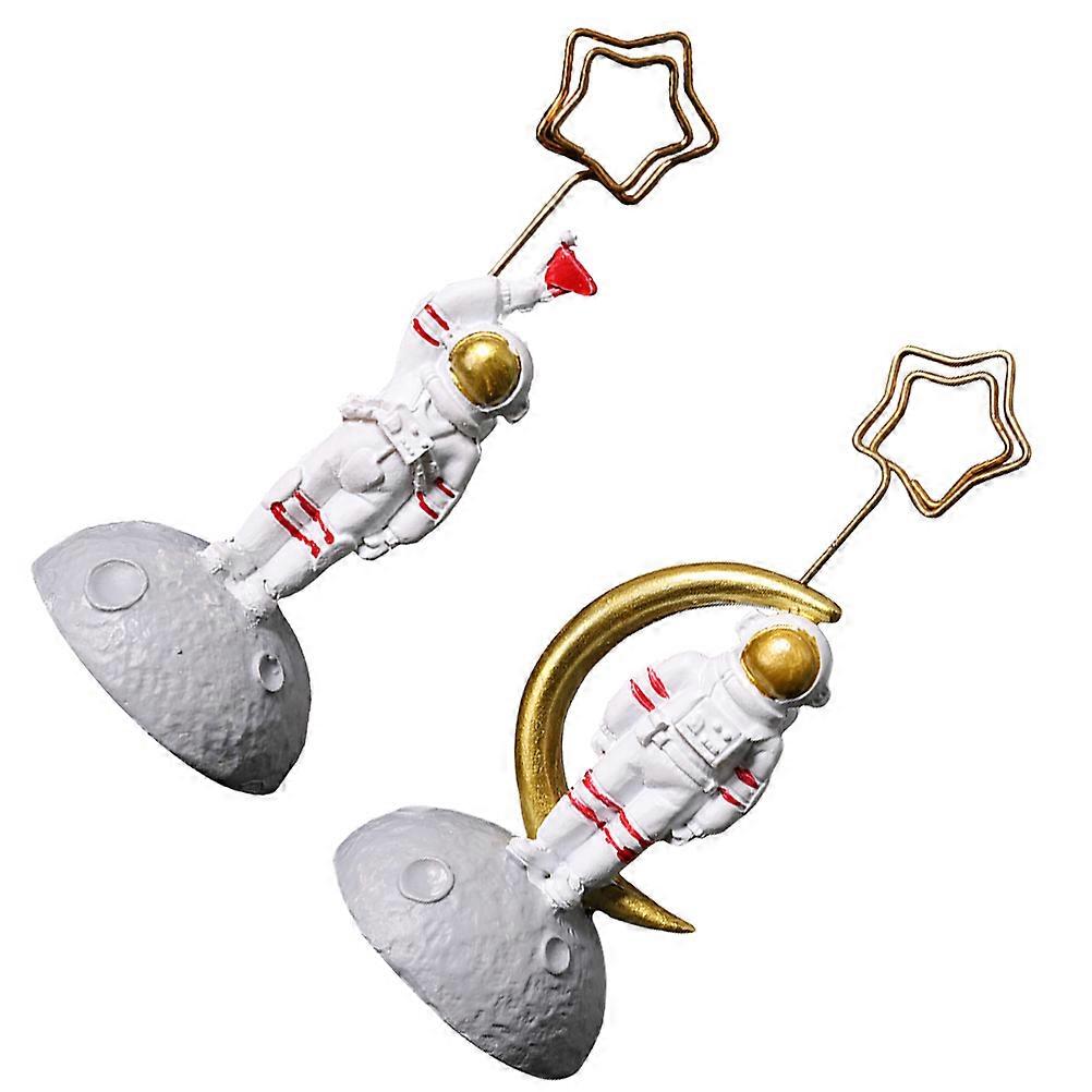 Creative Astronaut Shape Ornament Desktop Astronaut Decor for Decoration 2Pcs