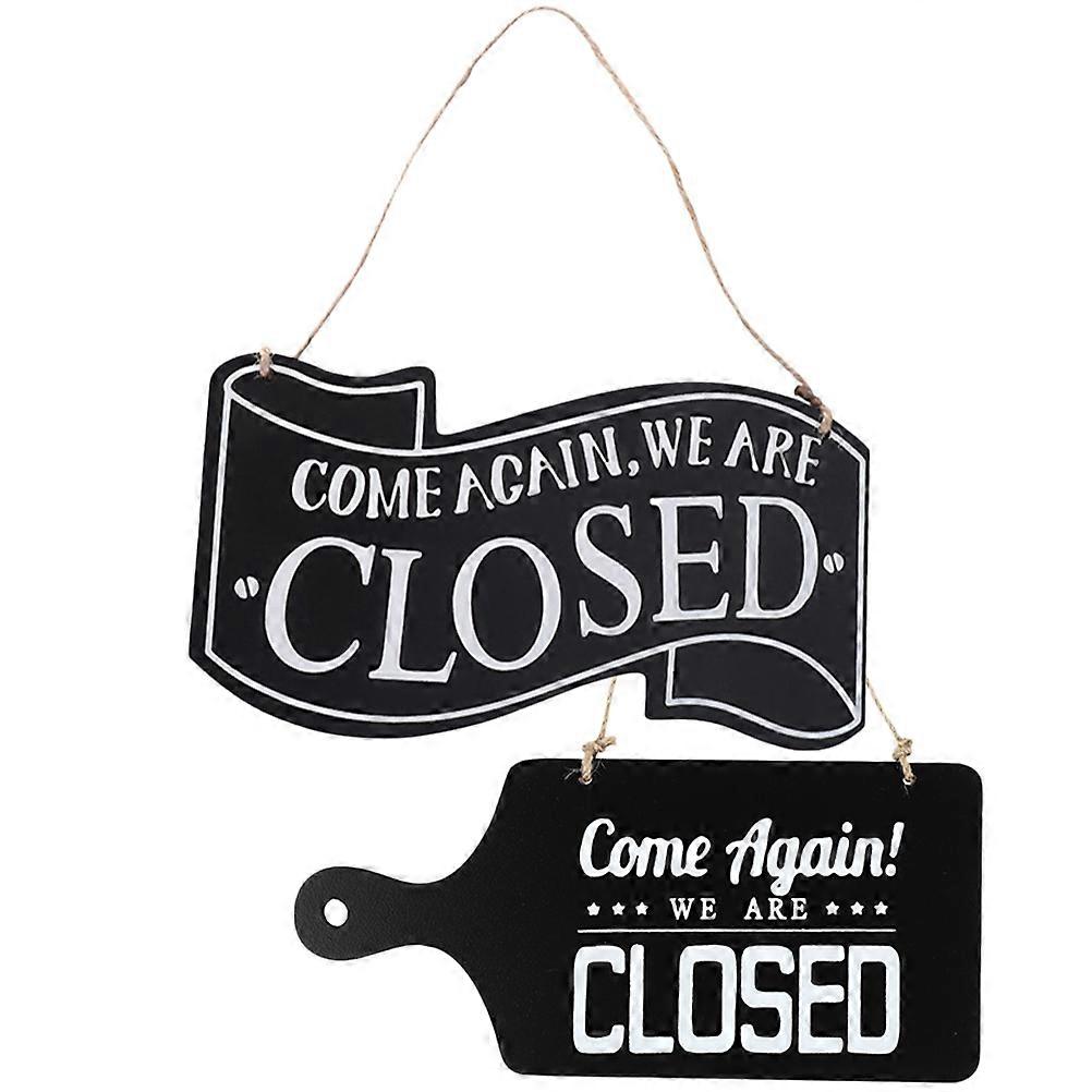 Panneau ouvert/fermé double face en bois pour entreprise, lot de 10 panneaux de porte suspendus