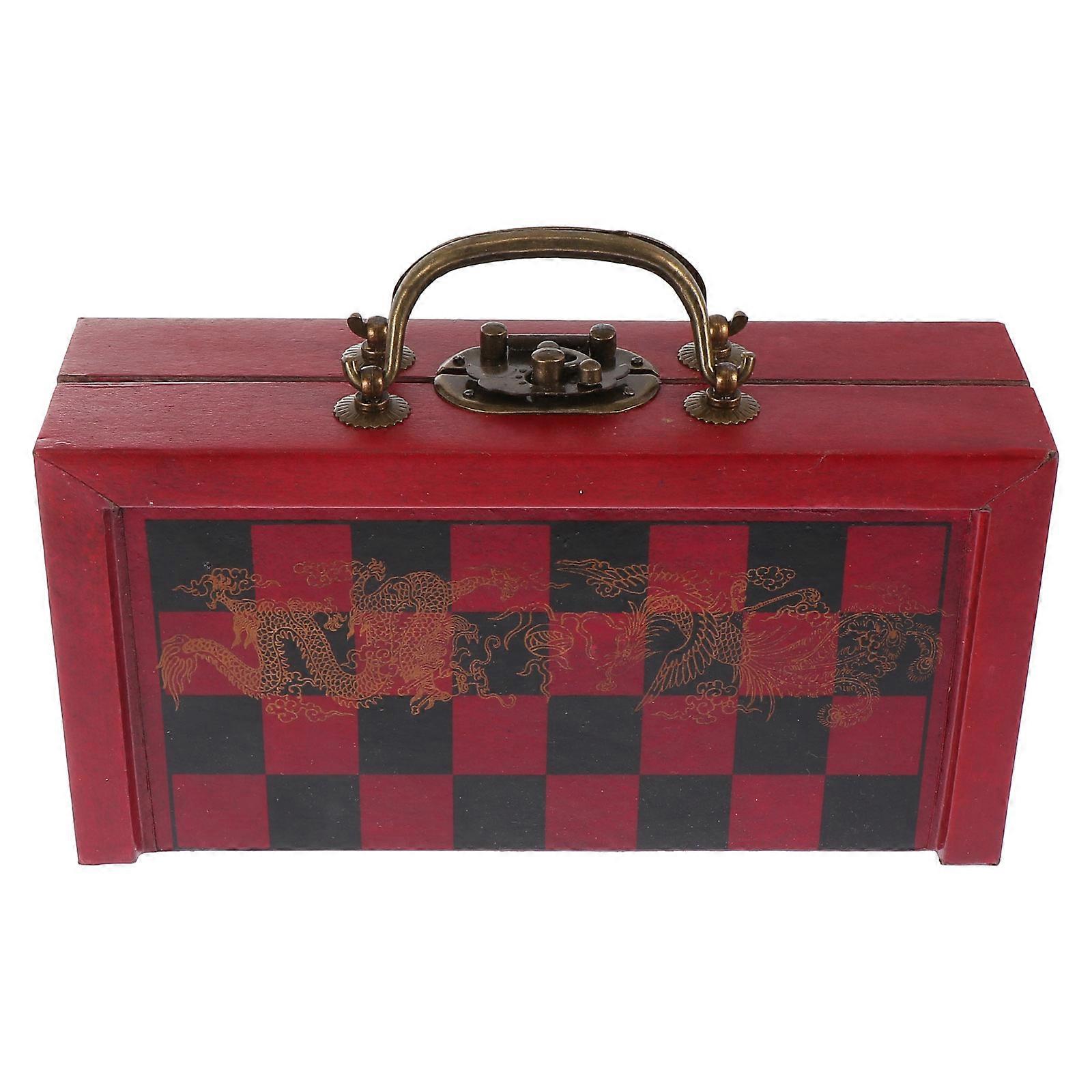 Creative Movie Prop Antique Style Chess Pieces 20.7X10.7X6.3CM Practical for Chess Enthusiasts 1 Set