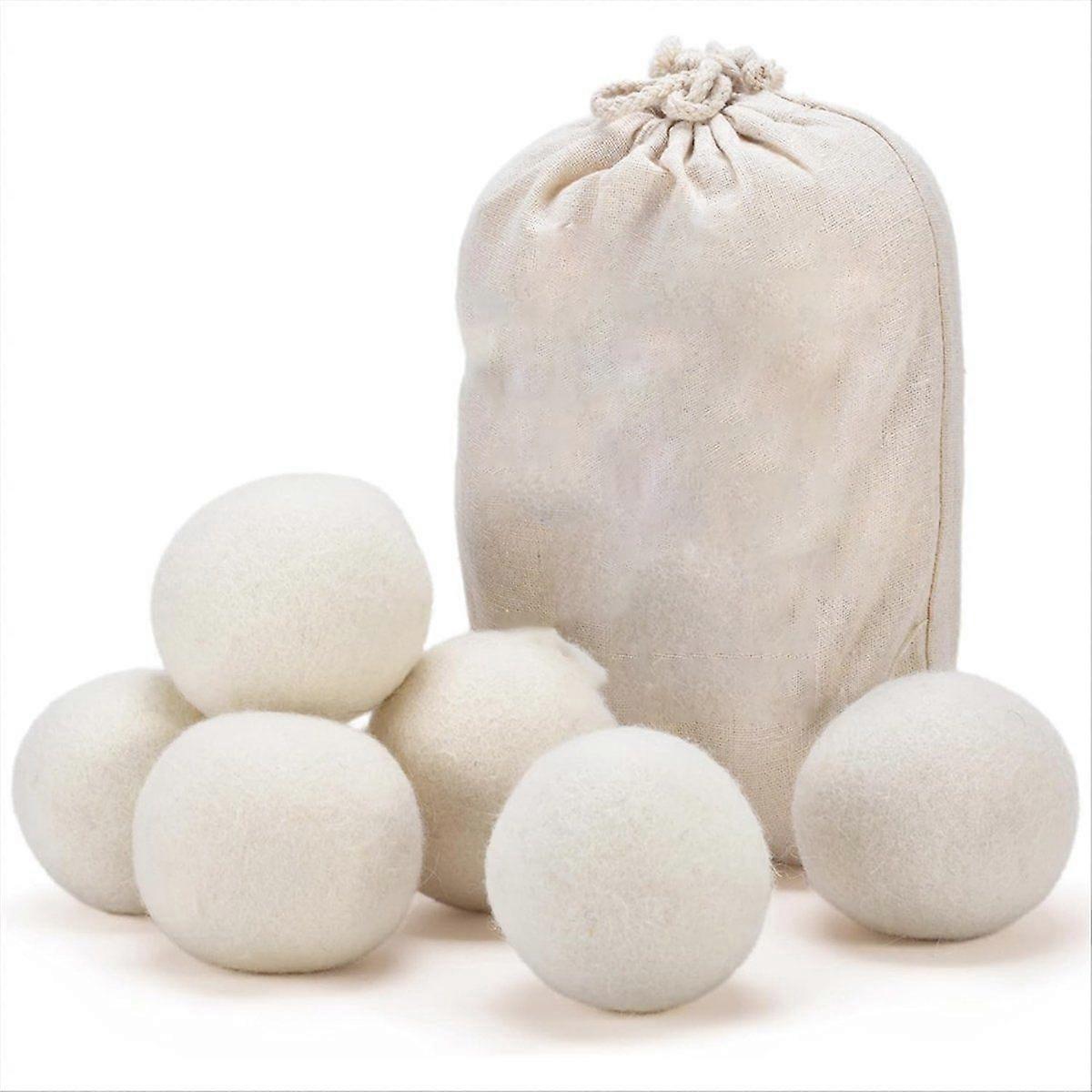 Wool Dryer Balls - Natural , Reduces Clothing Wrinkles, Better Alternative to Liquid Softener