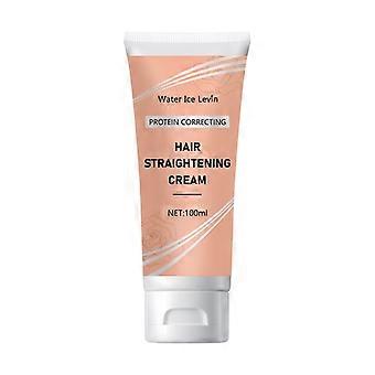 Haarglättungscreme, Proteinkorrektur-Haarcreme zum Glätten von krausem Haar, zur Verwendung mit einem Haarglätter, feuchtigkeitsspendende Haarmaske für alle Haartypen