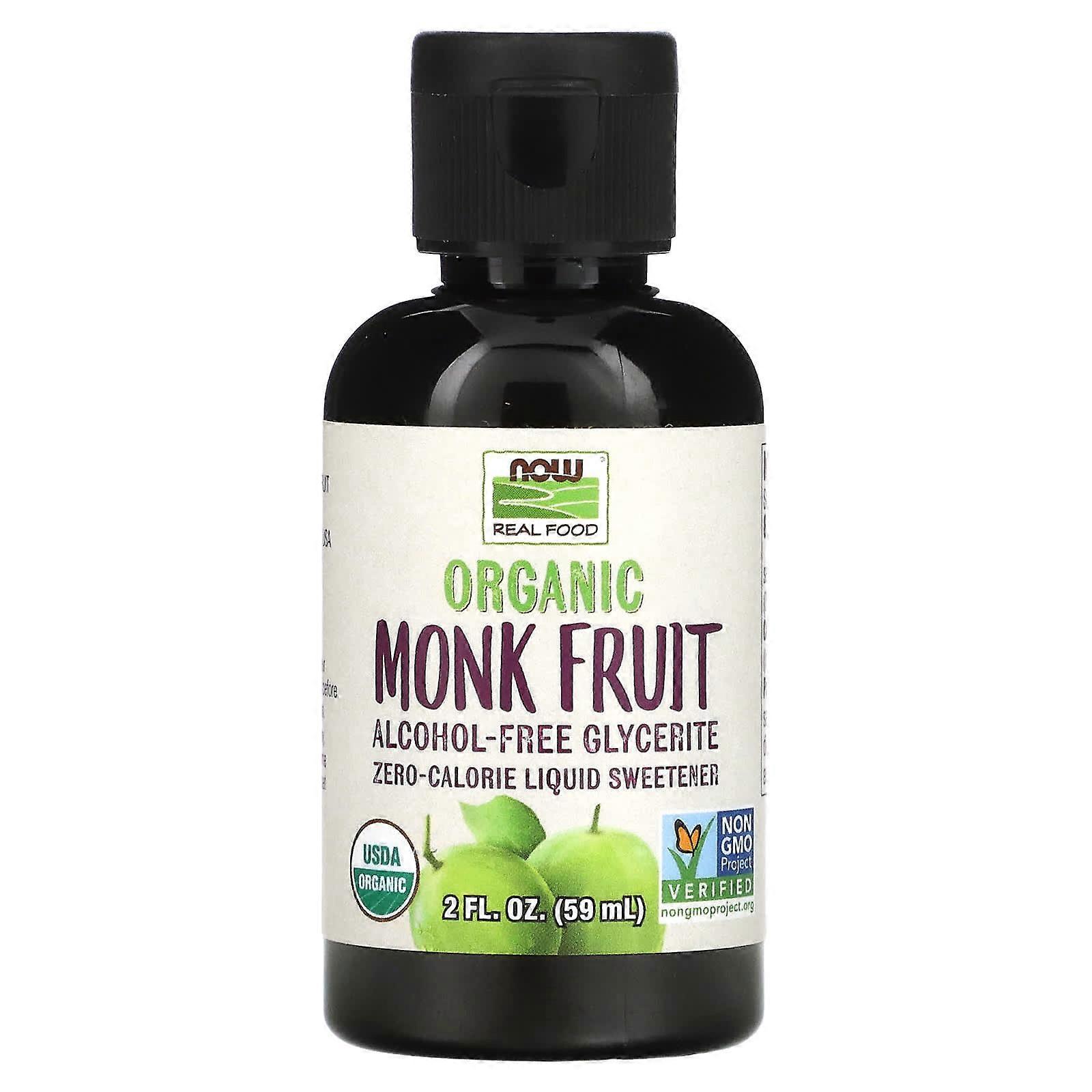 Organic Monk Fruit, Liquid Sweetener, 2 fl oz (59 ml)
