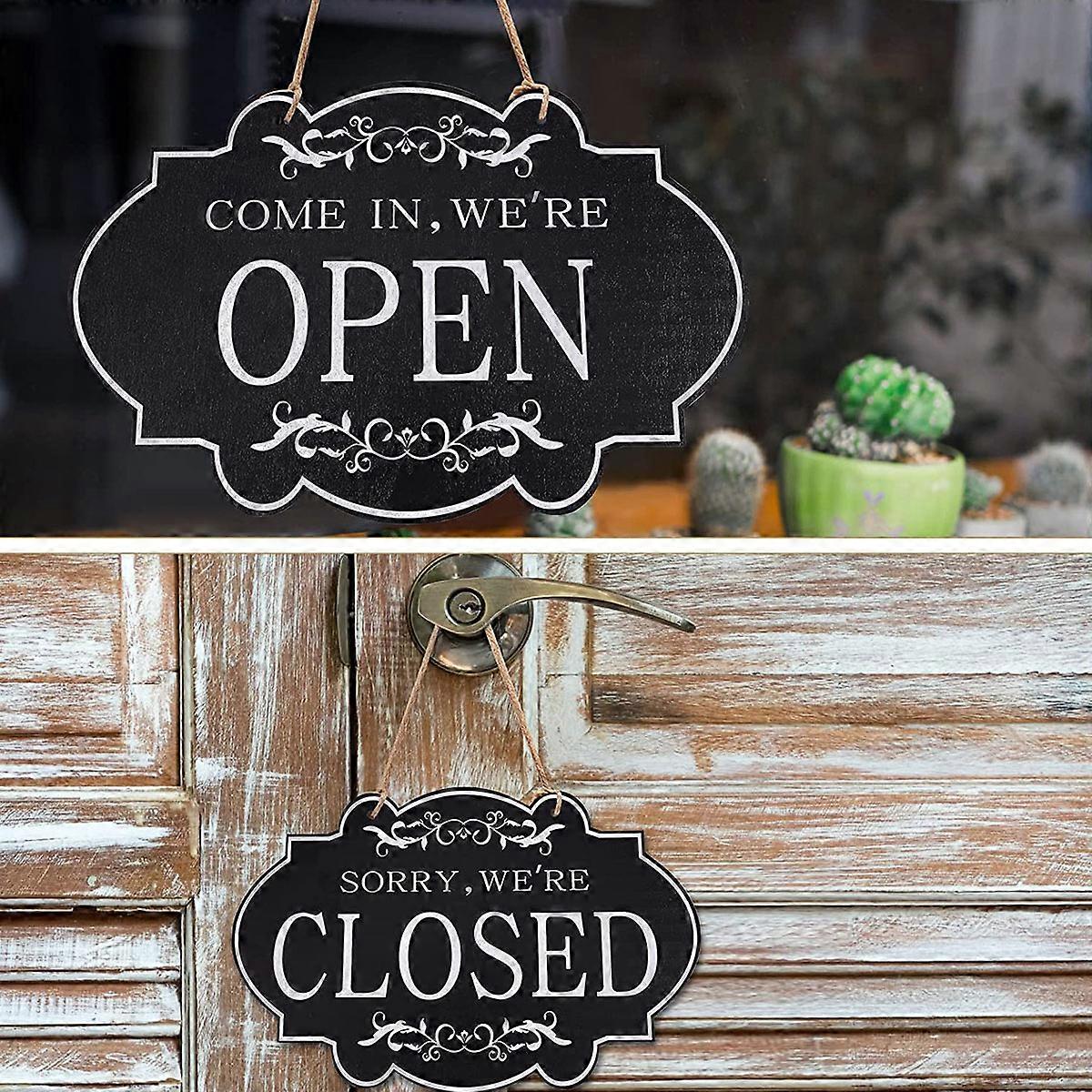 Open Closed Sign (30 x 20 cm), Double Sided Reversible Come In We ...