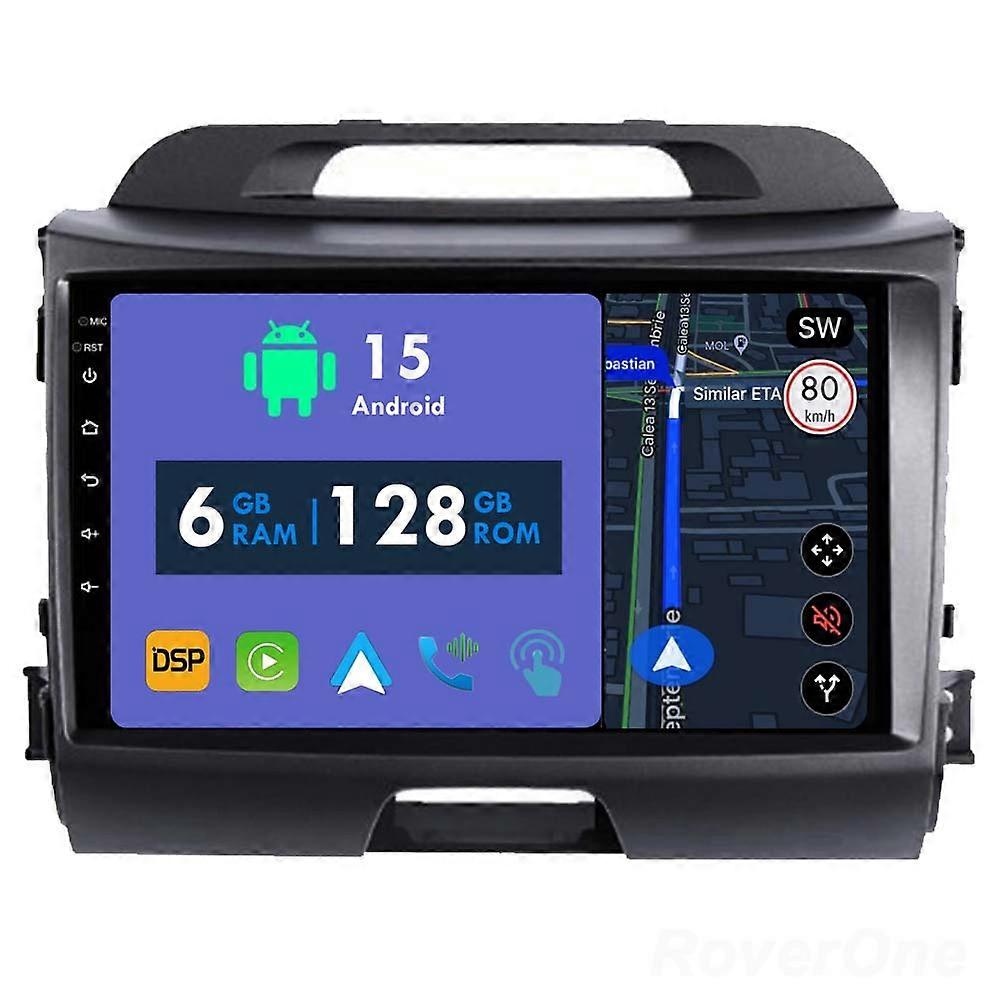 Car Radio 6G+128G CarPlay GPS Navigation Head Unit for Kia Sportage 3 SL 2010 - 2016 Android Auto Bluetooth Stereo Touch Screen