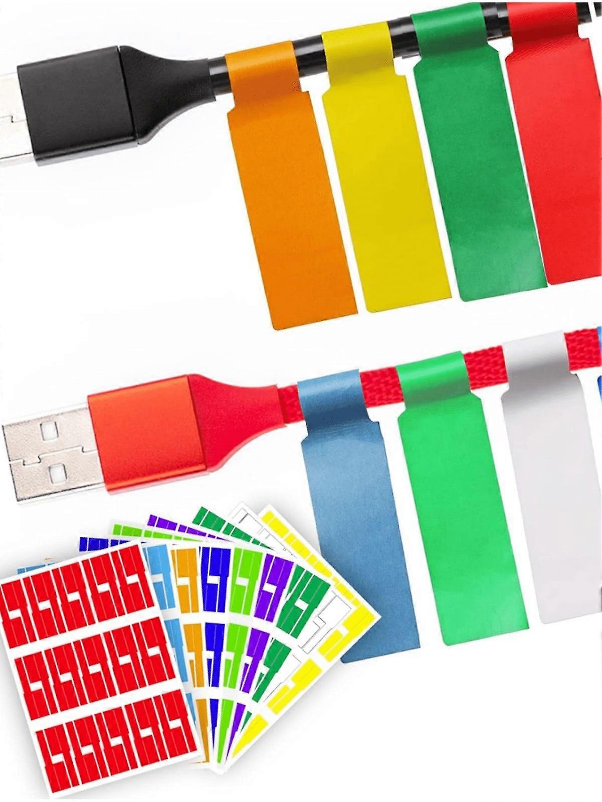 30 Cable Wire Labels Identification Markers Self-adhesive Tags Stickers