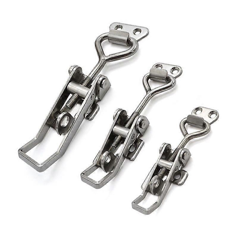 Adjustable Latch Buckle Cabinet Boxes Lever Handle Toggle Catch Latch Lock,3 Pcs