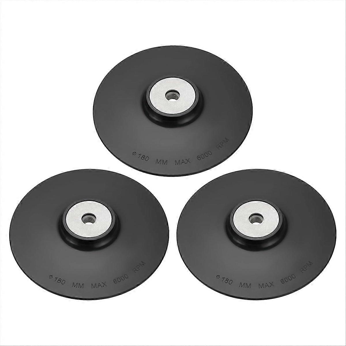3pcs Plastic Angle Grinder Backing Pad 180mm Diameter