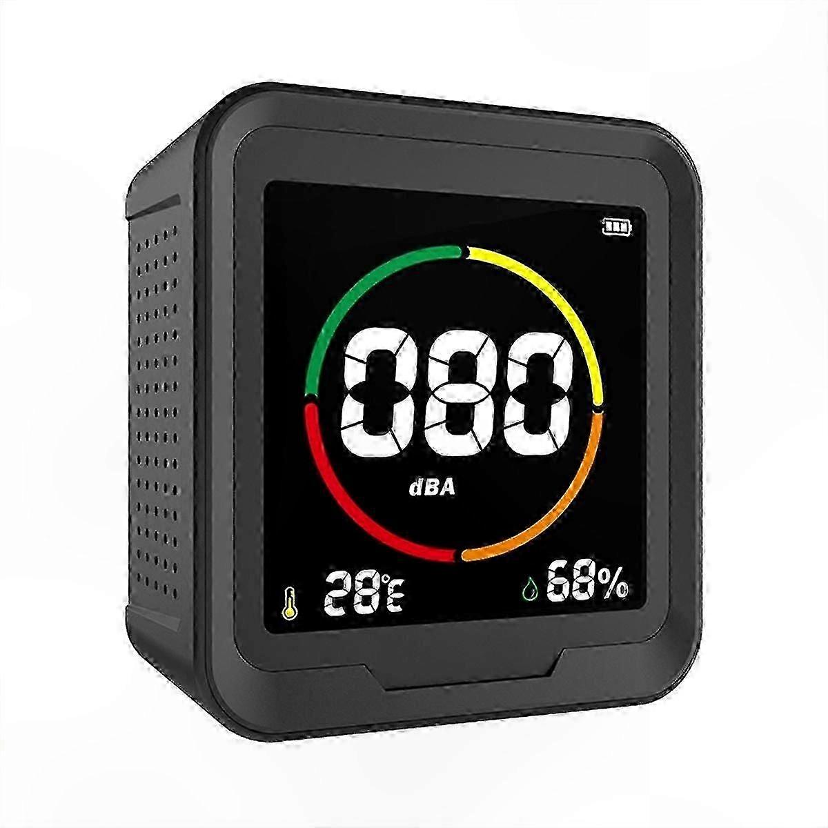 Portable Decibel Meter with LED Display, Noise Level Monitor for Sound, Temperature, and Humidity Measurement