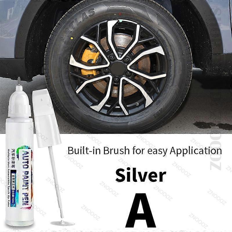 2 stk. for HAVAL H6 utbedringslakk felgreparasjonssett rask og enkel reparasjon av riper i hjul felgmaling for bilfelgreparasjon sølvsvart