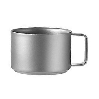 100 ml bærbar metallkaffekrus kompakt camping drikkeglass reisekopp med håndtak for utendørs reise camping hjem flerfarget