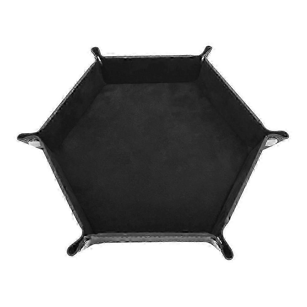 Dice Holder Tray Hexagon Dice Rolling Mat And Storage Box Portable Dice Holder And Board Game Storage Bowls Dice Tray And