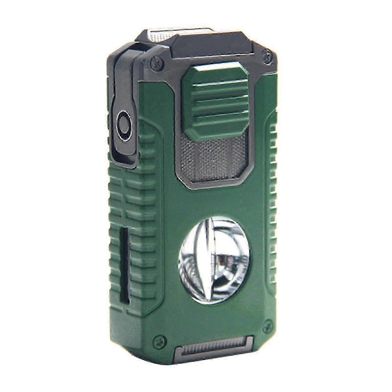 Refillable Butane Torch Cigar Lighter with V-Cutter & Punch & Draw Enhancer - Triple Jet Flame 5-in-1 Gift for Men SZRH A-F