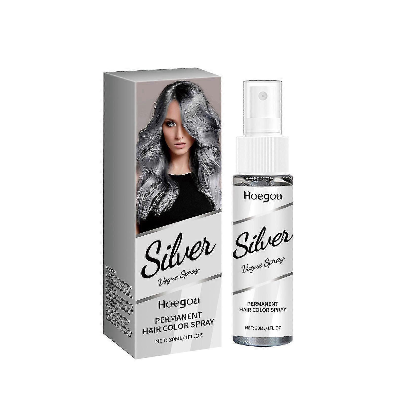Silver Gray Hair Spray Long