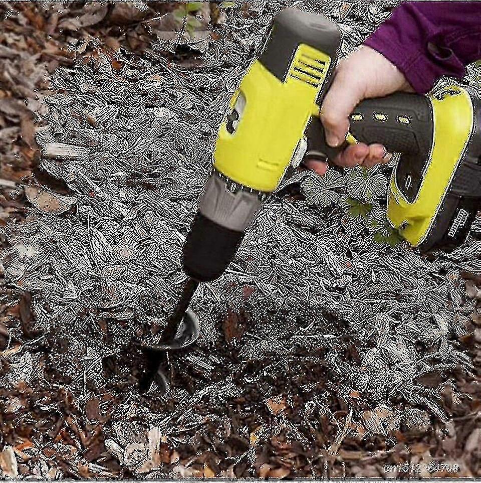 4 Sizes Garden Auger Drill Bit Tool Spiral Hole Digger Ground Drill Earth Drill -ja - Mxbc