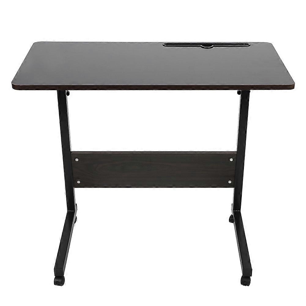 Adjustable Bed Side Laptop Study Desk Removable Mobile Phone Table(Dark Walnut)