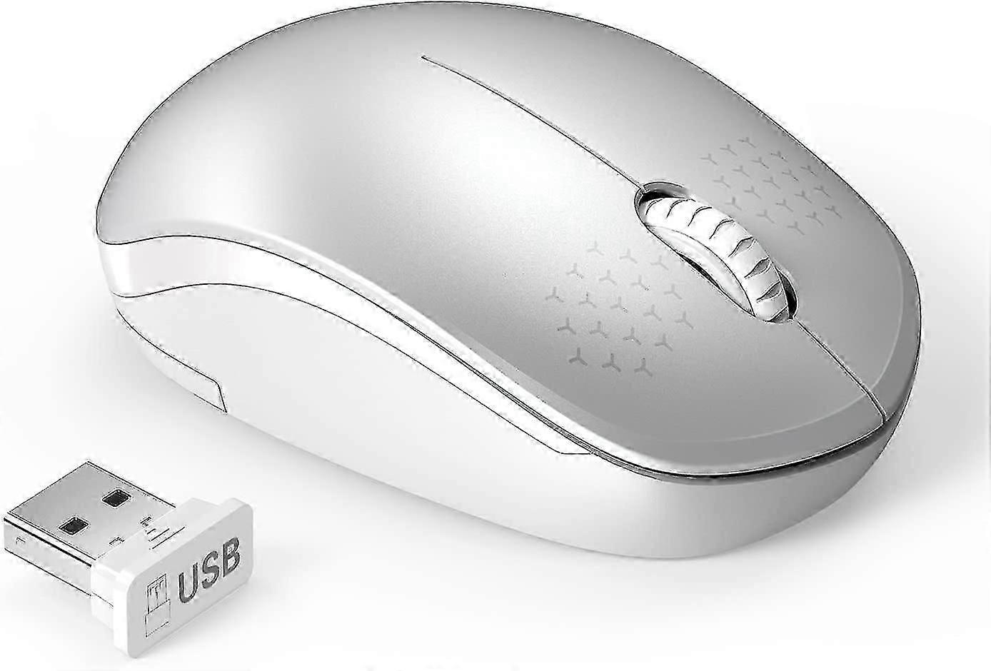 Wireless Mouse, Silent Mouse With Usb Receiver, Portable Computer Mouse For Pc, Tablet, Laptop With