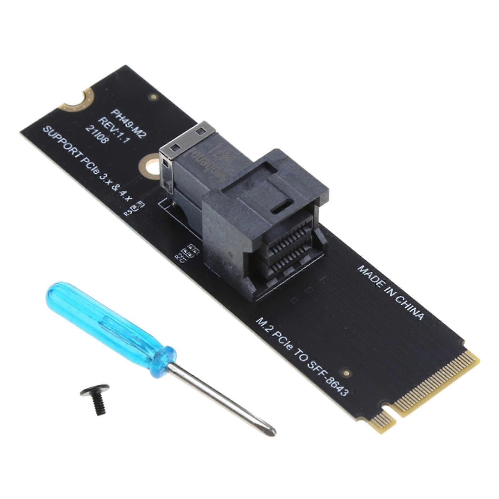 M.2 PCIE to SFF-8643 Desktop Computer Expansion Card M.2 for NVME to Adapter Expansion Card for PC Desktop Multicolor