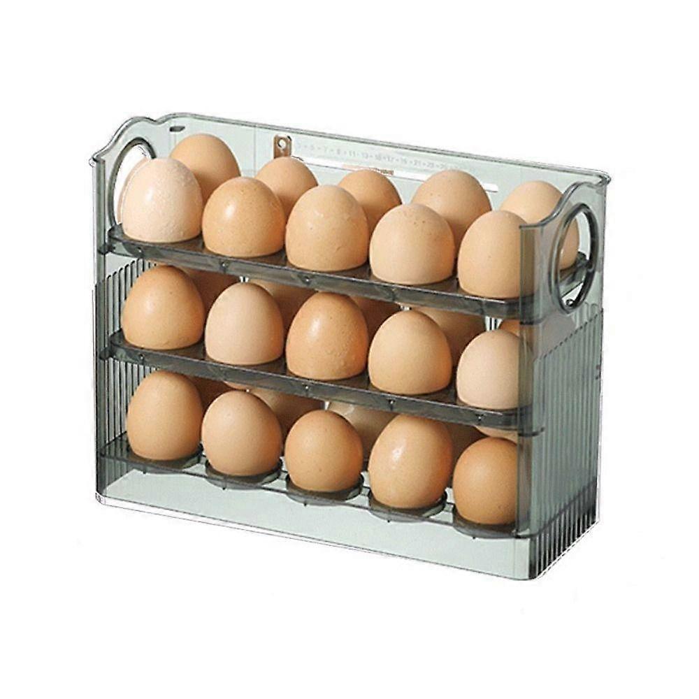 Large Capacity Refrigerator Egg Storage Box Automatic Rebound Egg Storage Rack New Egg Holder