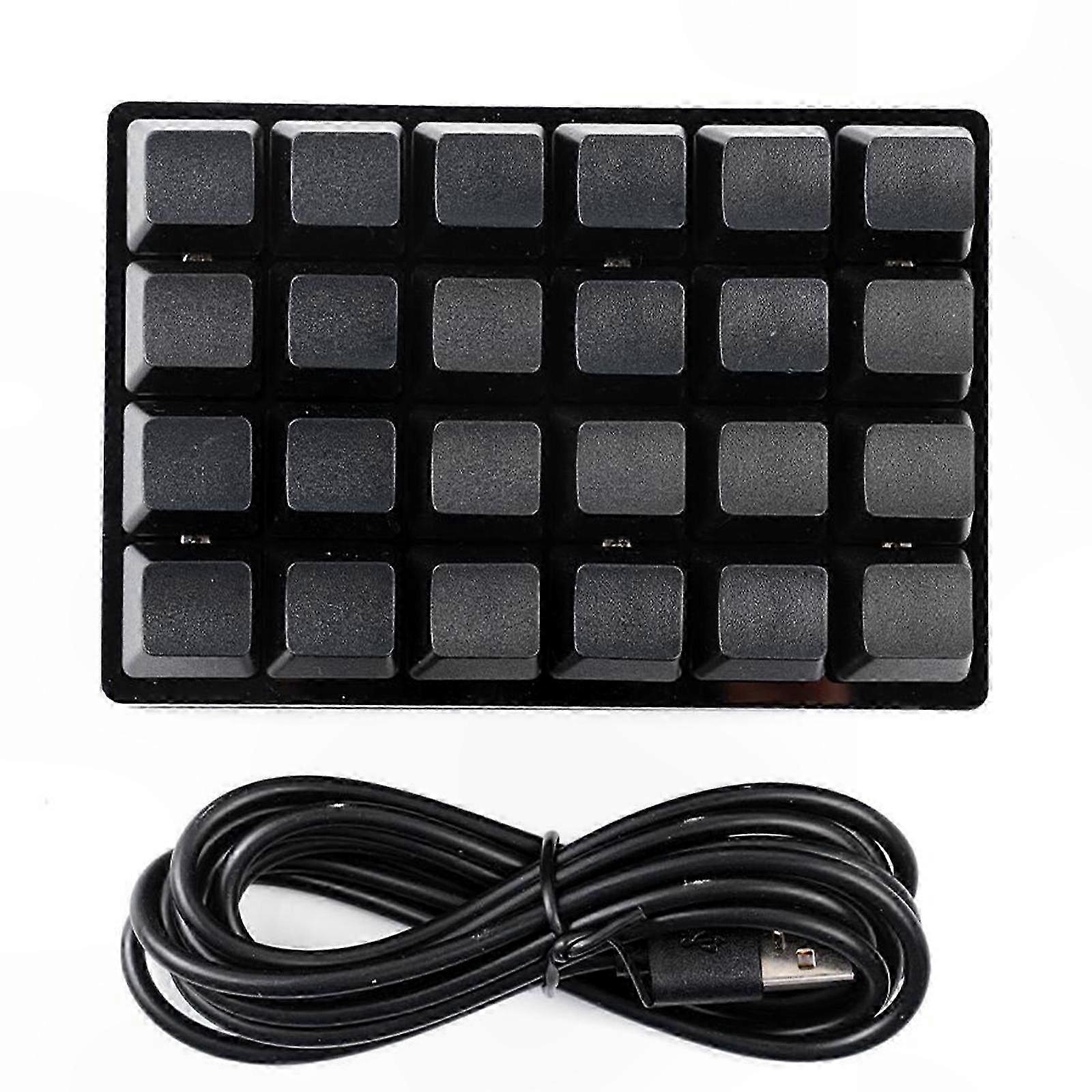 Customizable Mechanical Keypad with 24 Programmable Keys for Shortcuts