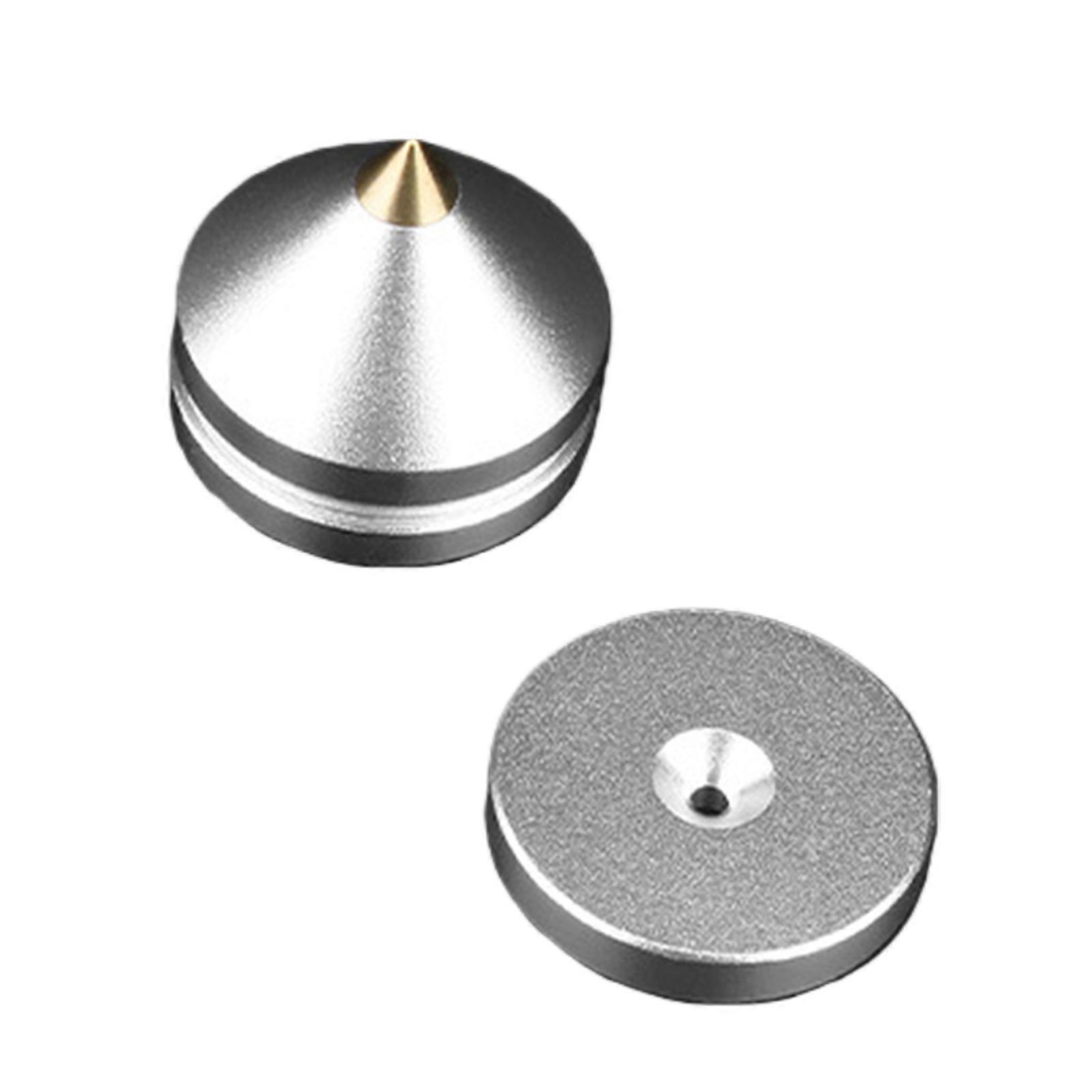 Shock Absorbing Speaker Stand Feet For Home Theater Systems Precise Ground Tip Enhances Sound Isolation Pad  Silver