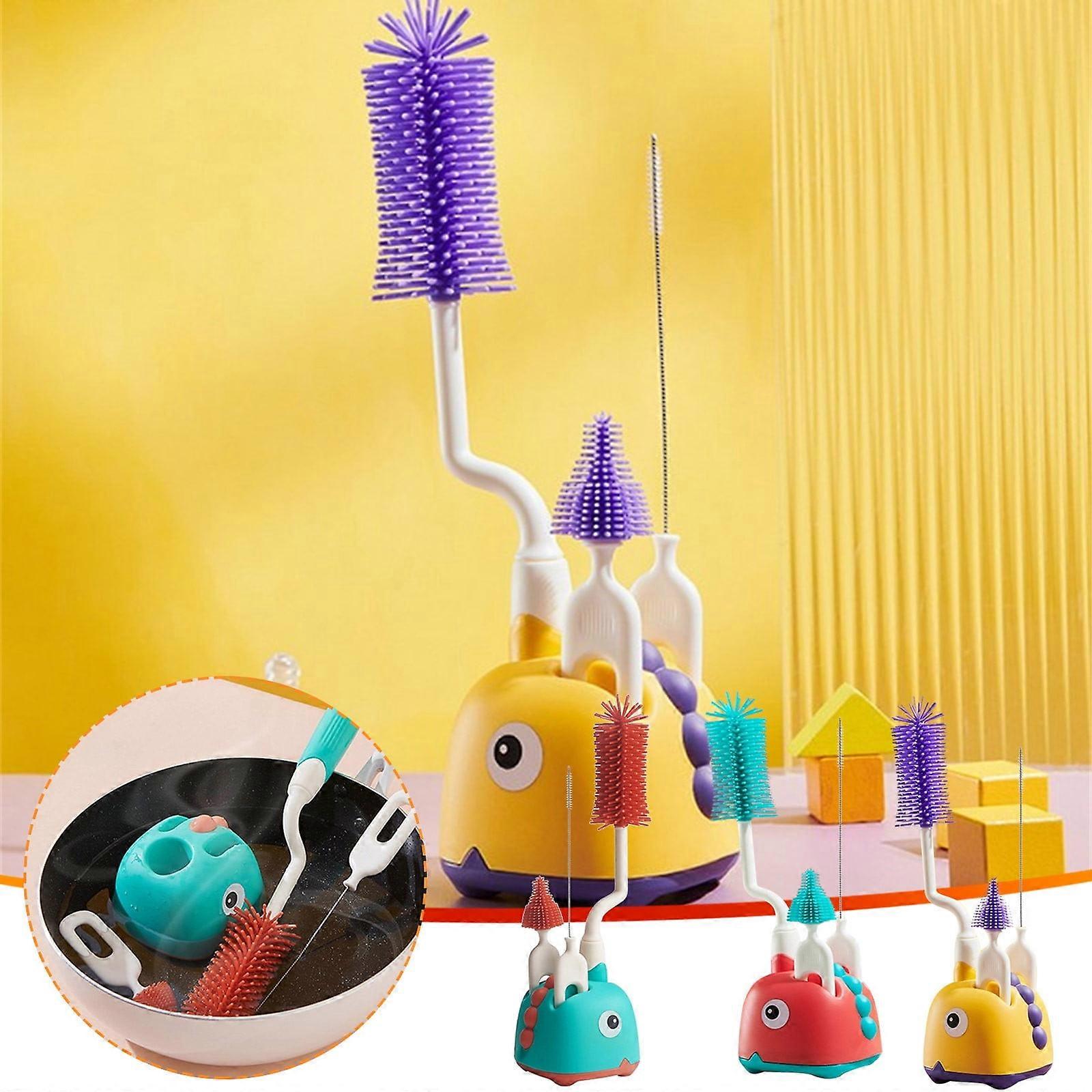 Cyber Monday Deals 2024: Viflosae Soft Bottle Brush, compatible with baby bottles, nipples, straws – 3-in-1 flexible long handle cleaning set