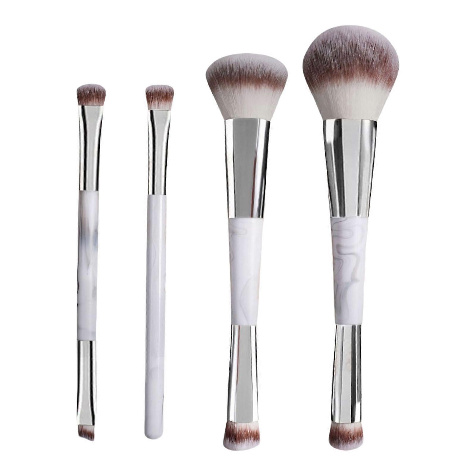 4Pcs Makeup Brushes Set Double Sided Makeup Brushes Professional Face Makeup Tools for Liquid,Cream,Powder Blending Multicolor