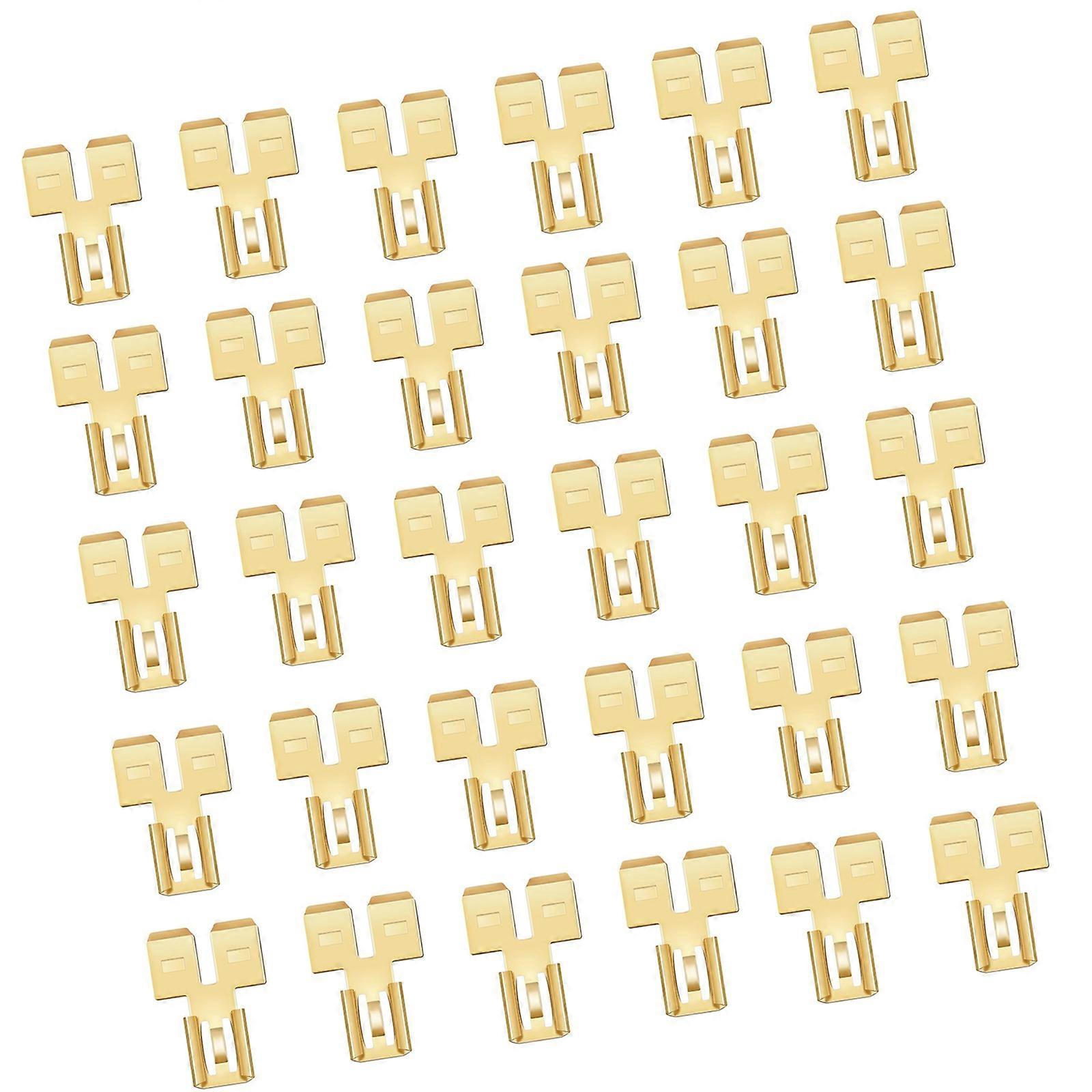 Pack Of 30 Double  Spade Connectors Double Spade Terminal Adapters set for Efficient Wire Termination & Versatile Cable Multicolor