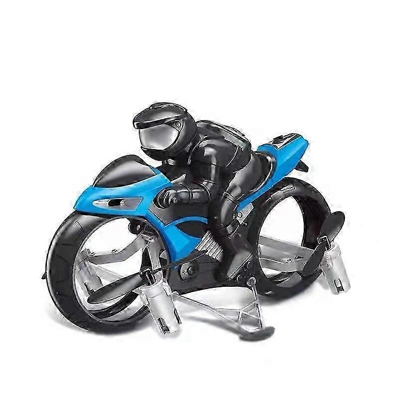 RC four-axis mini motorcycle with 2.4G remote control, featuring land-air dual-mode and rechargeable battery