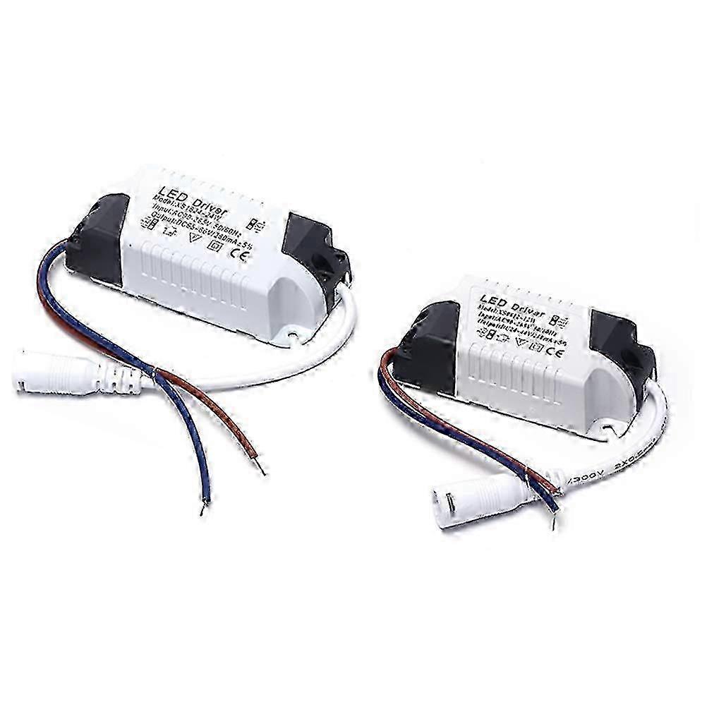 2 Piece 24-36W LED Driver Power Supply with DC Connector for Ceiling Light Panel Installation and Replacement