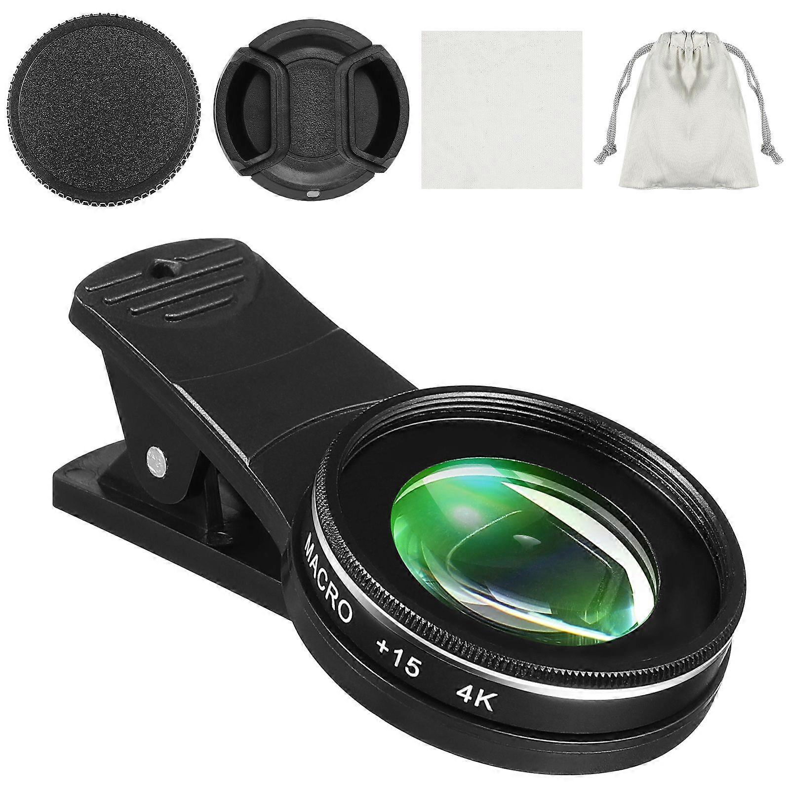Professional Mobile Phone Macro Lens with Clip Single Macro Lens Filters Lens for Smartphones (37mm)