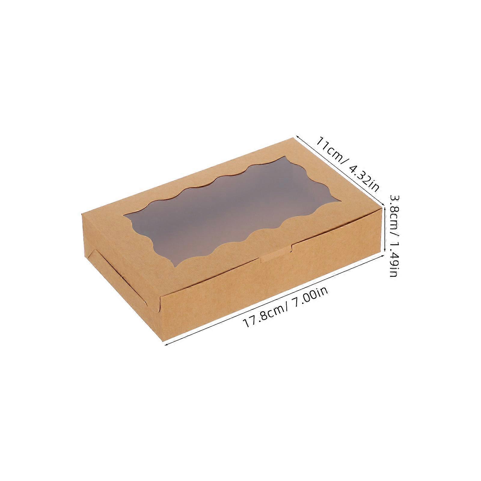 12pcs Pastry Boxes With Window Food Packaging Box With Window Cookie Box With Window Small Bakery Boxes Cookie Boxes Packaging Box