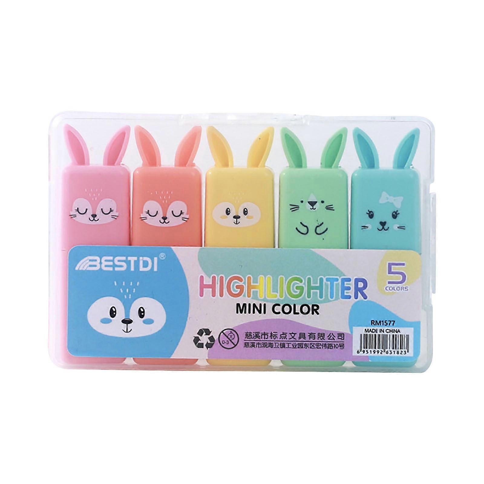 YiFudd Color Highlighter Style 4 / 5 / 6 Colors Available Color Marker Pen Set 10ML