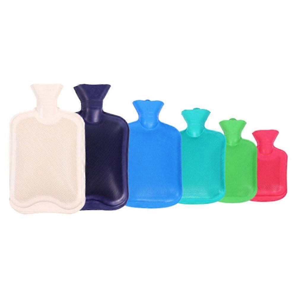 Återanvändbar varmvattenflaska i gummi för smärtlindring, läckagesäker, långvarig värme, bärbar värmedyna för hemmakontor