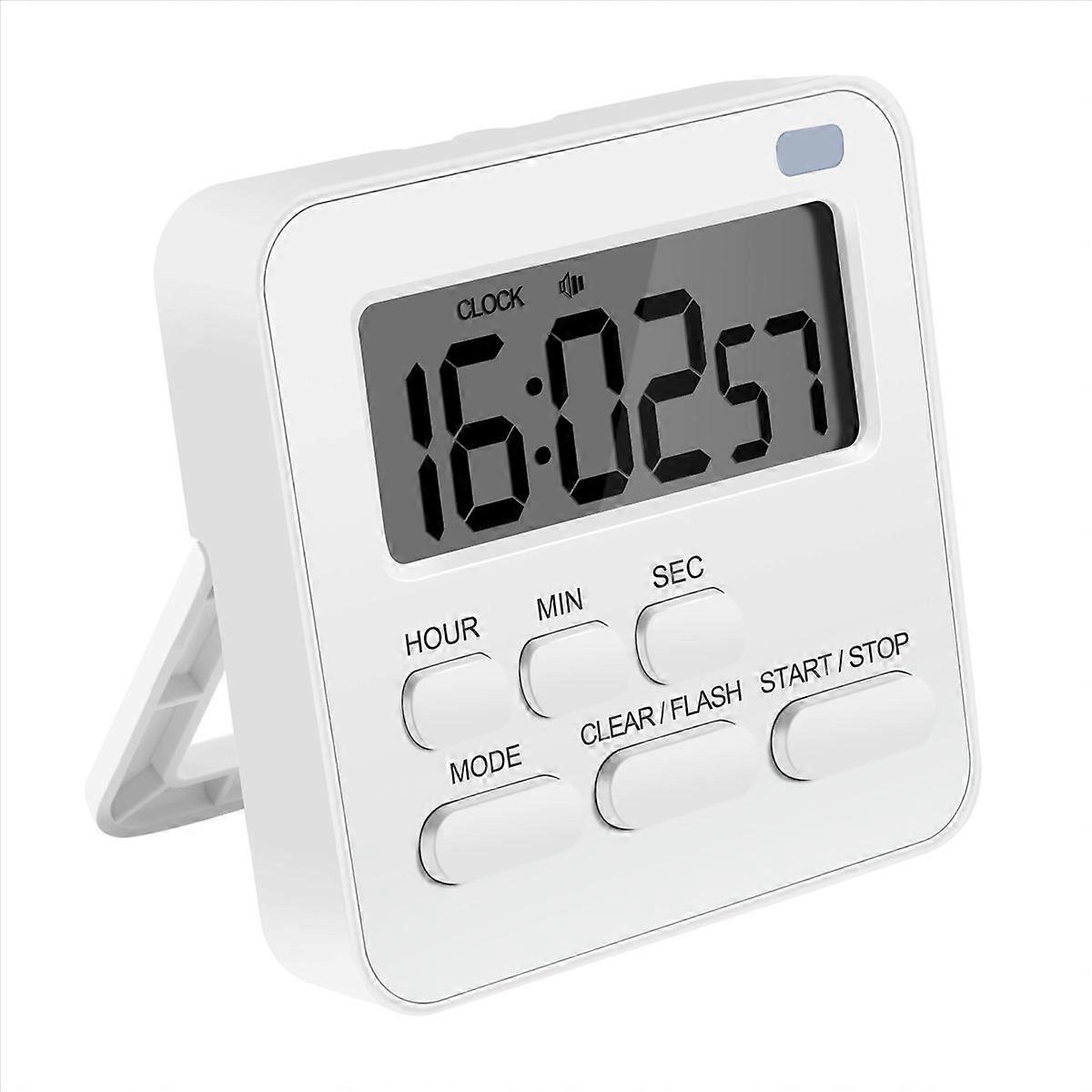 Kitchen Timer,Egg Timer with Clock,Digital Timer with LCD Loud Alarm