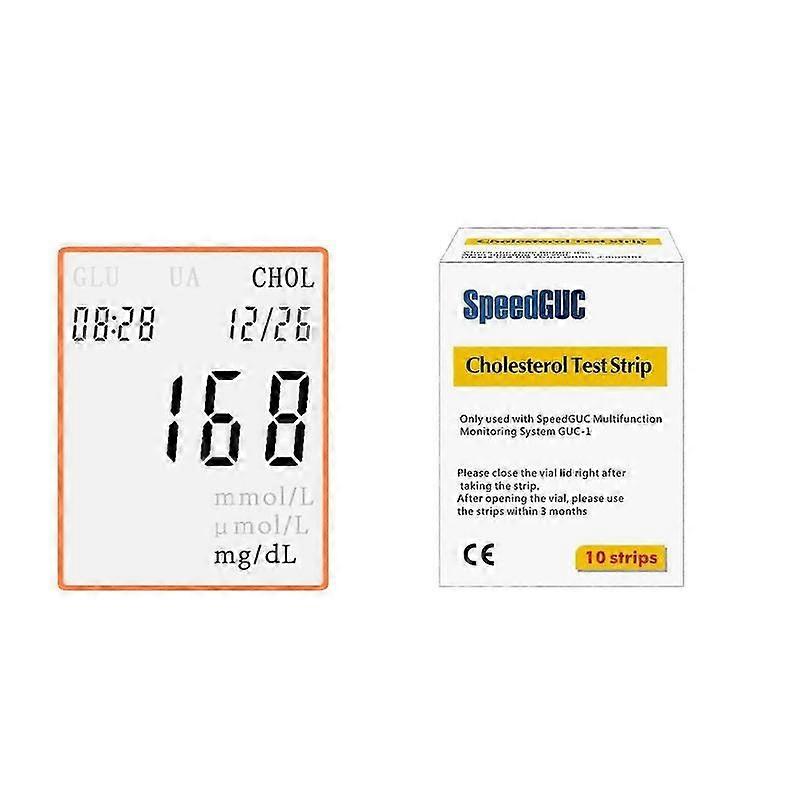 glucose and cholesterol test strips with lancets for diabetes