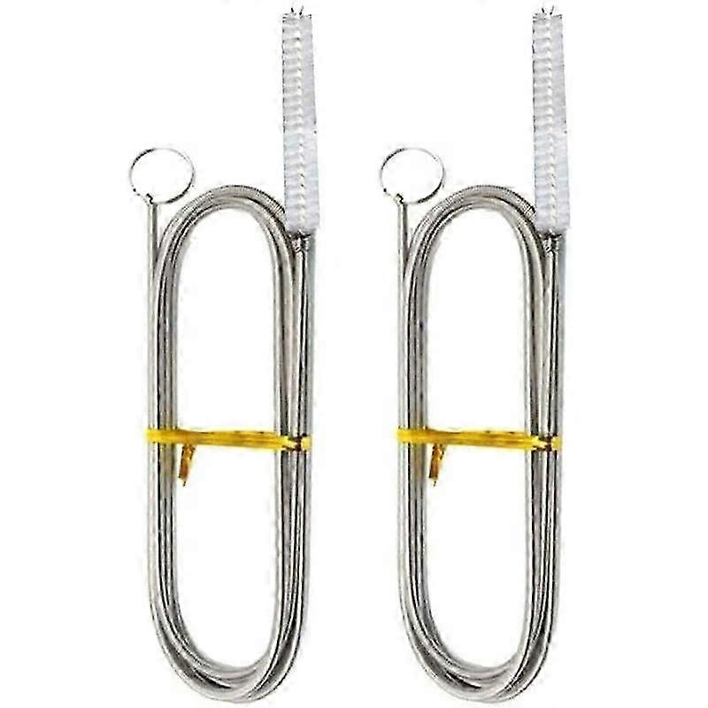 2 Pack Flexible Fridge Drain Cleaner Brush with Scrubbing Tool