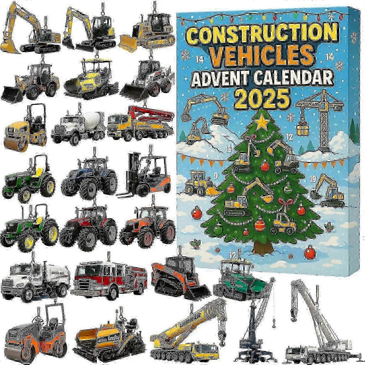 Construction Vehicles Advent Calendar 2025(Acrylic material)