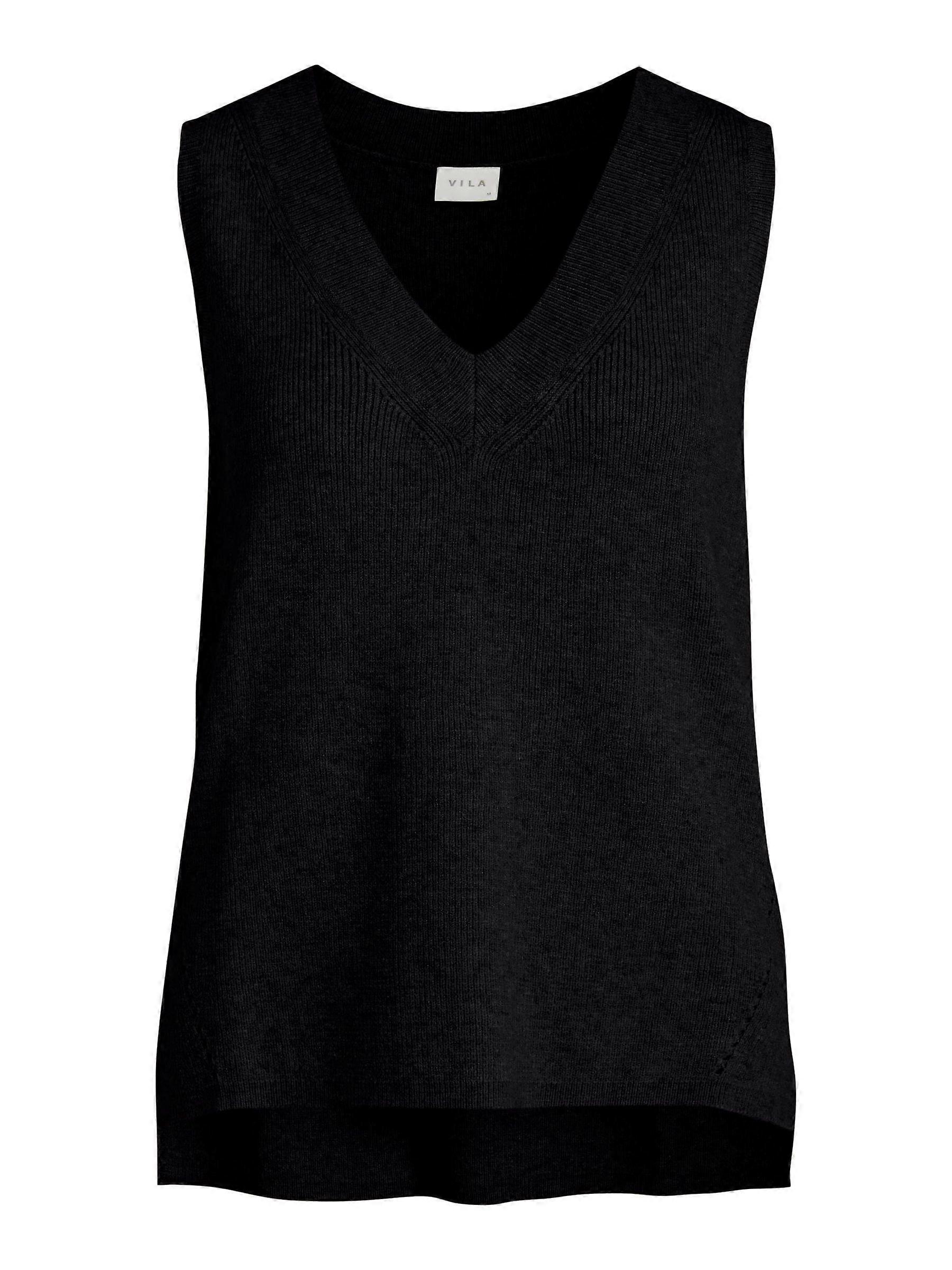 VILA Damen Strick Pullunder Weste V-Neck Pullover Basic ohne Ärmel VIRIL NEU