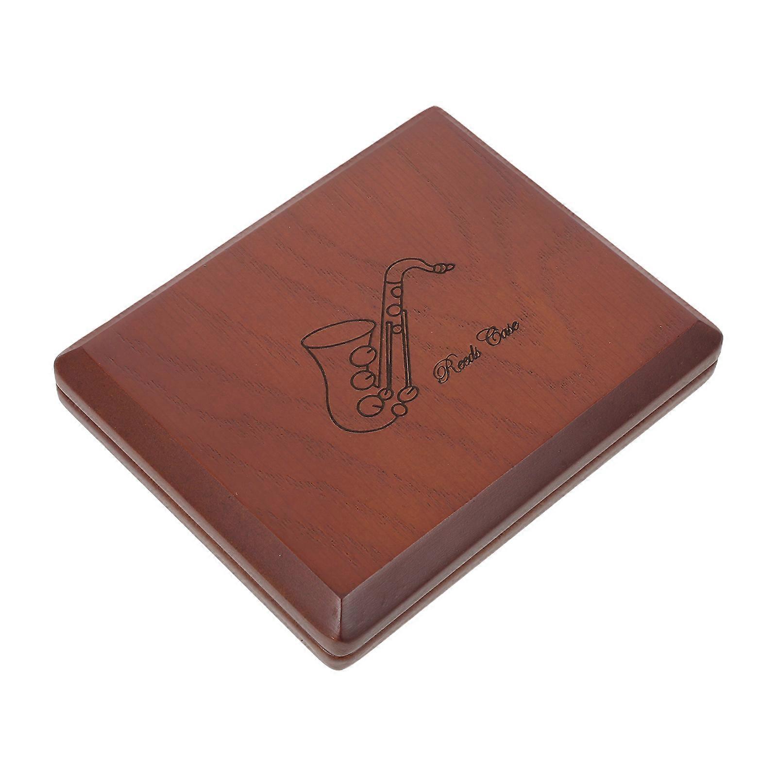 Reeds Case Clarinet Wood Storage Box for Alto Sax Reed Storage