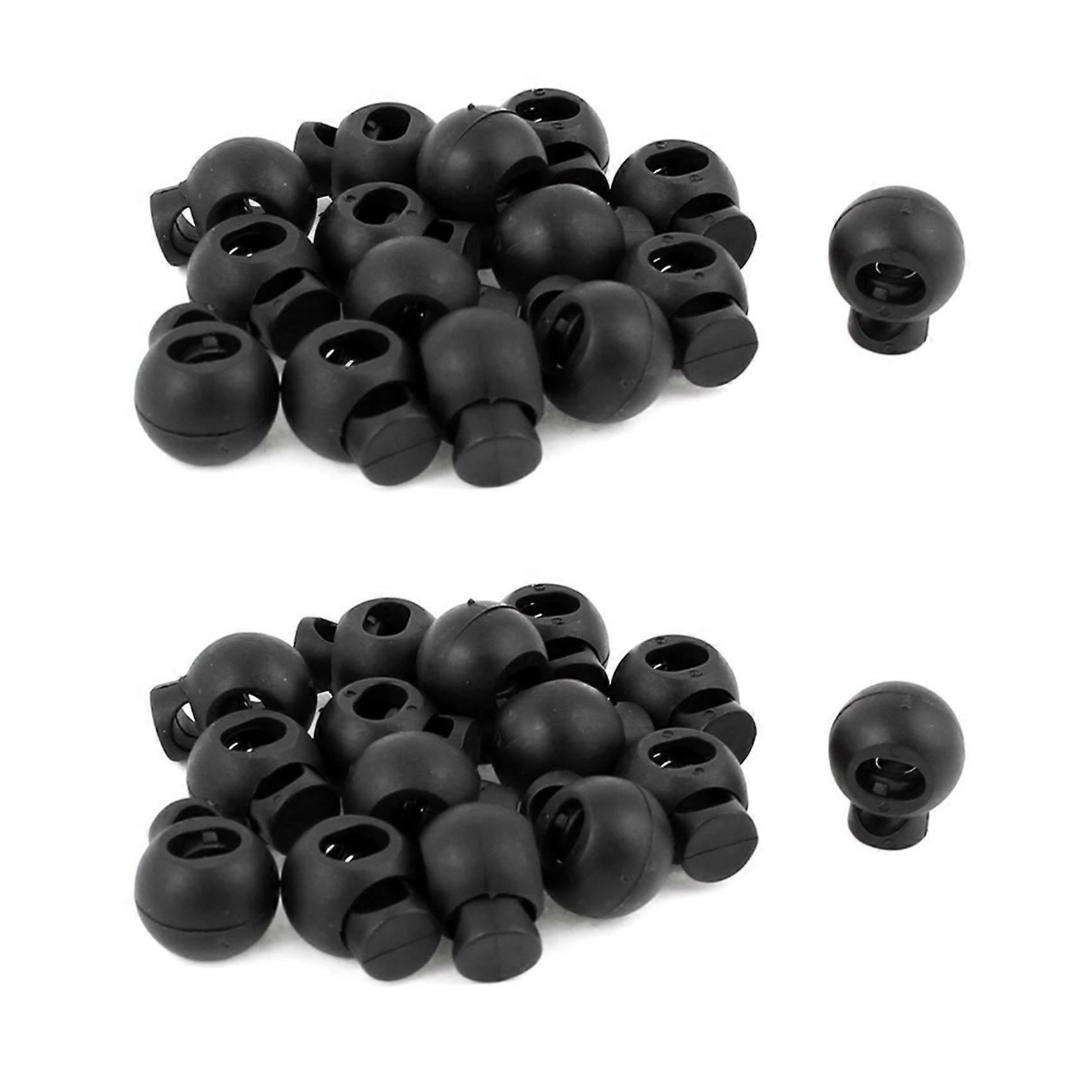 Adjustable Round Toggle Spring Loaded Rope Lanyard Cord Locks 30 Pcs