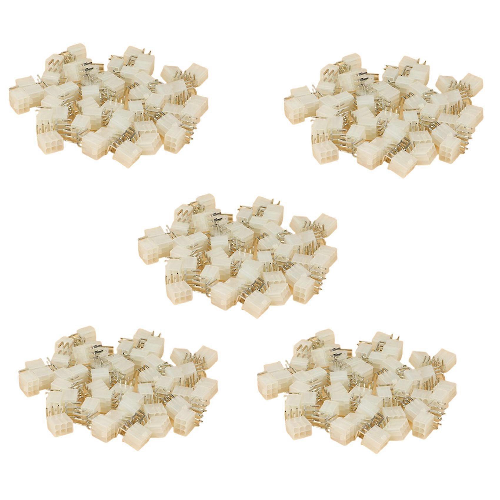 500Pcs 4.2MM 6 Pin Header Male Pin for Graphics Card GPU PCI-E PCIe Power Connector Right Angle Through Hole Video Card