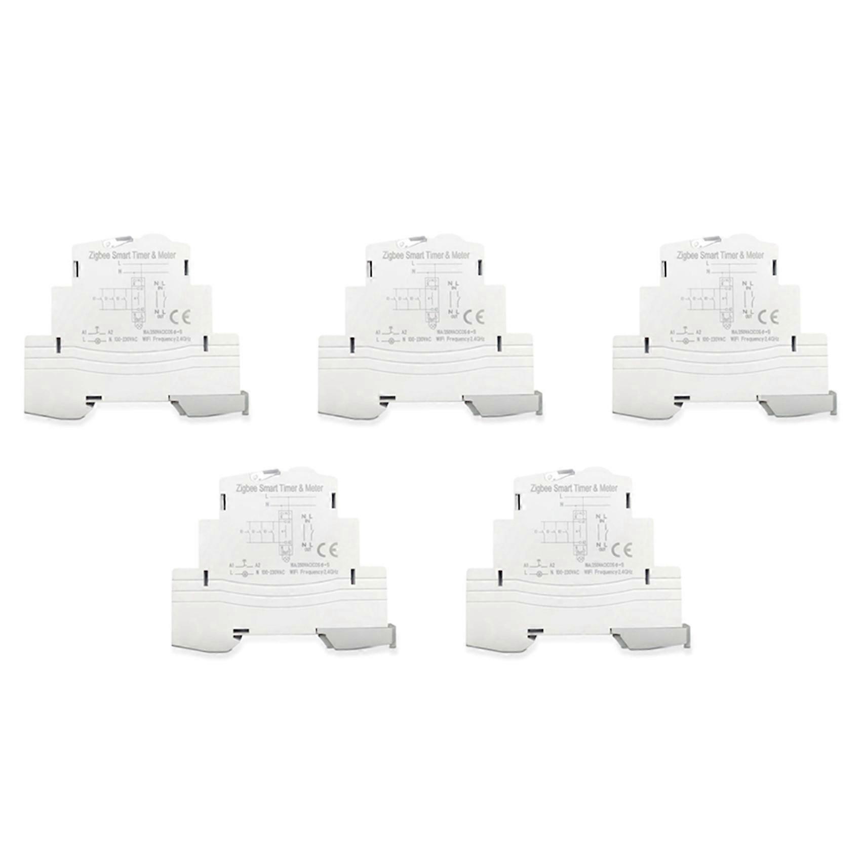5X ATMS 1602Z Smart Switch 16A Din Rail 1P Remote Control Timing Switch Smart Wireless Switch 220V Timing Switch