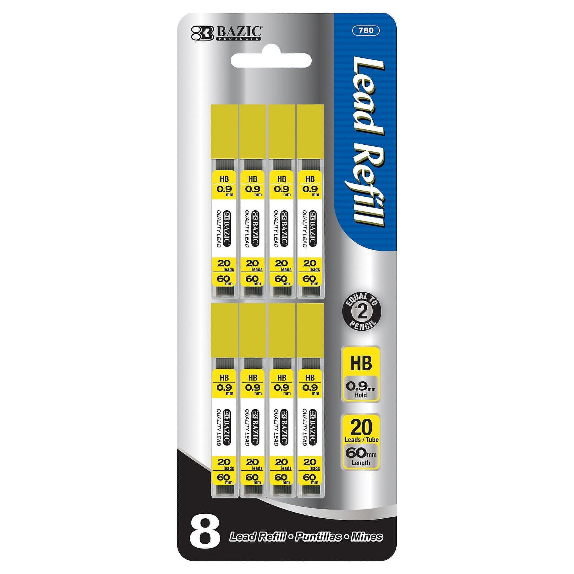 BAZIC Mechanical Pencil Lead Refills HB 0.9mm (160 Count/Pack), 1-Pack