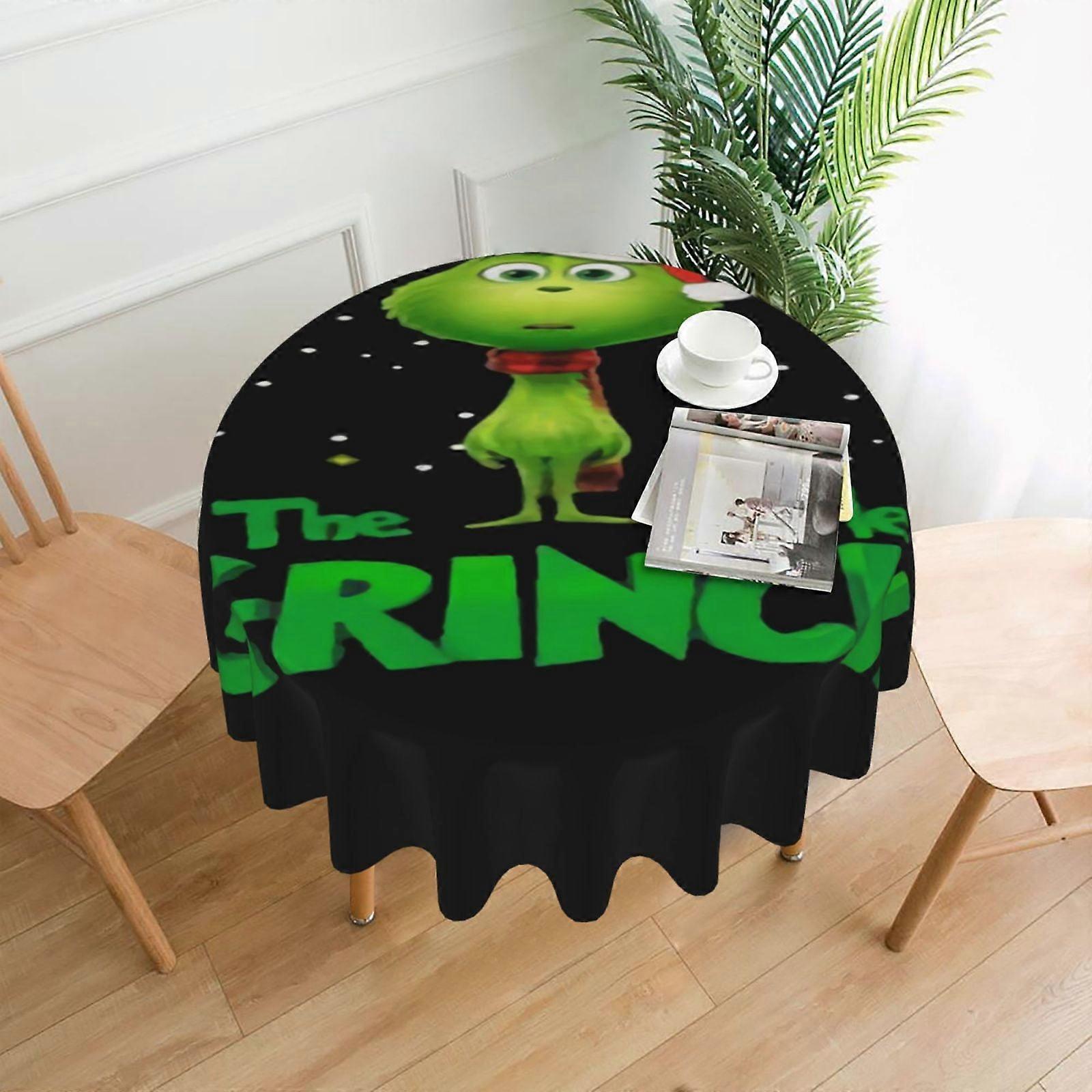 Grin-Ch Rectangular Tablecloth 60in, Water Resistant Antiwrinkle Spillproof Soft Fabric for Dining, Parties, Holidays