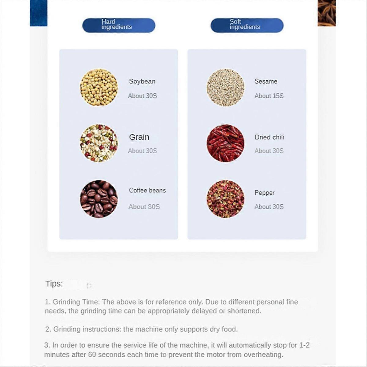 Electric Coffee Grinder 500ml Beans Grain Grinder Mill EU Plug