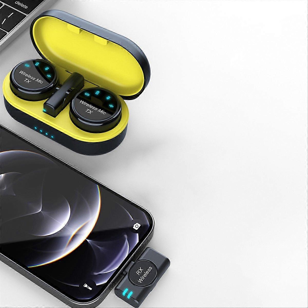 Magnetic Wireless Lavalier Microphone with Charging Case Type C