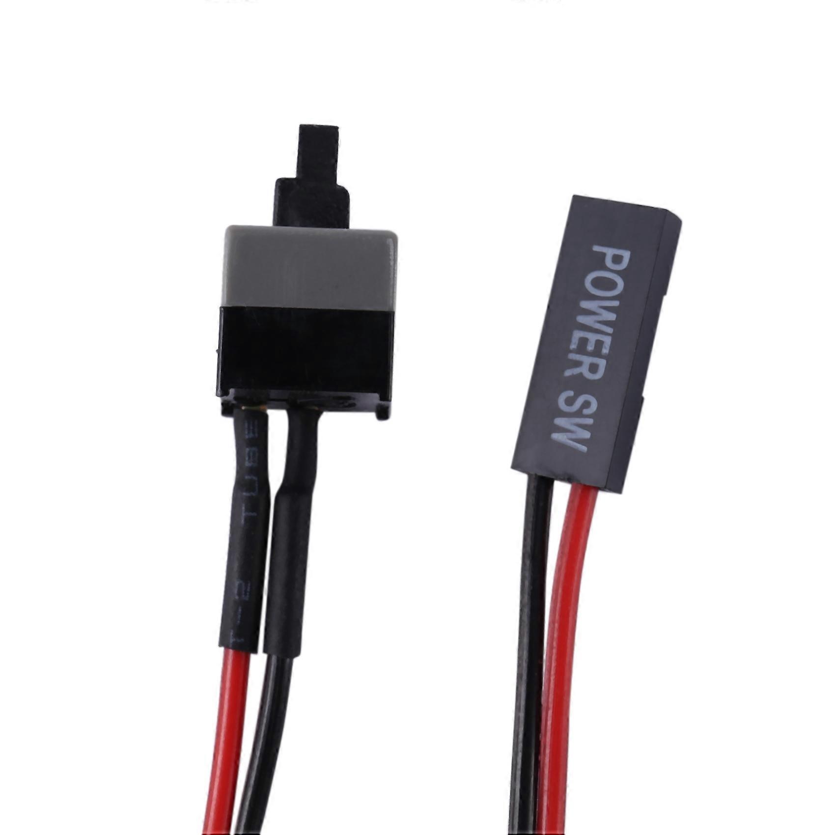 2 Pack 2 Pin SW PC Power Cable on/off Push Button ATX Computer Switch ...