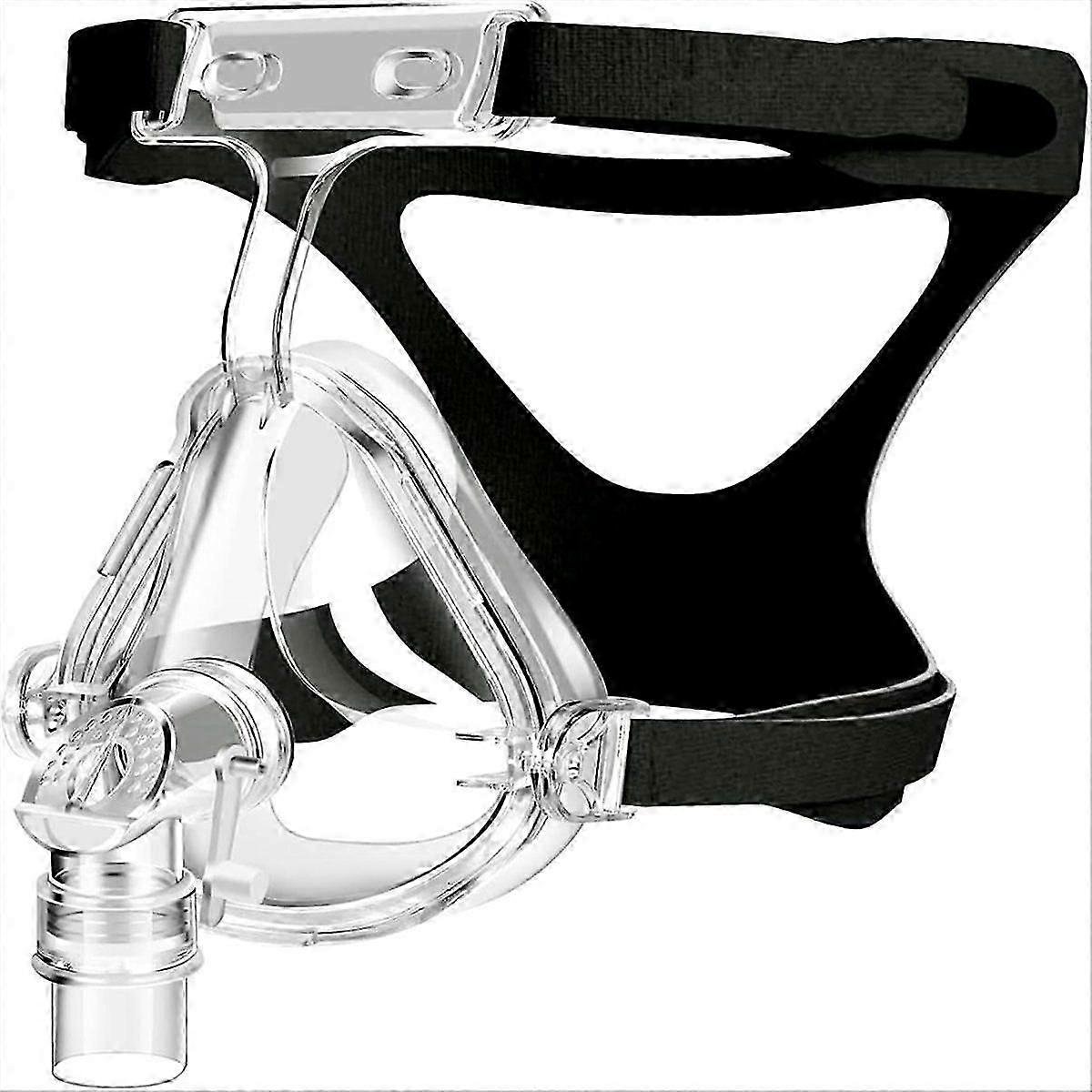 Mască CPAP pentru față completă, Înlocuitor de mască CPAP, Acoperire completă a feței CPAP cu cască, Coate, Pernă, Cadru Reutilizabil Consumabile CPAP