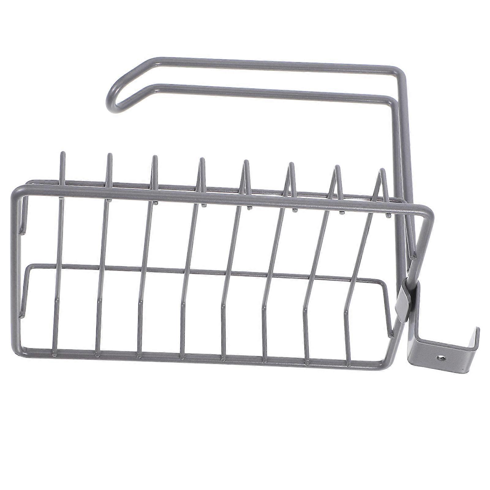 Wall Mounted Tissue Holder with Shelf for Home Use Grey