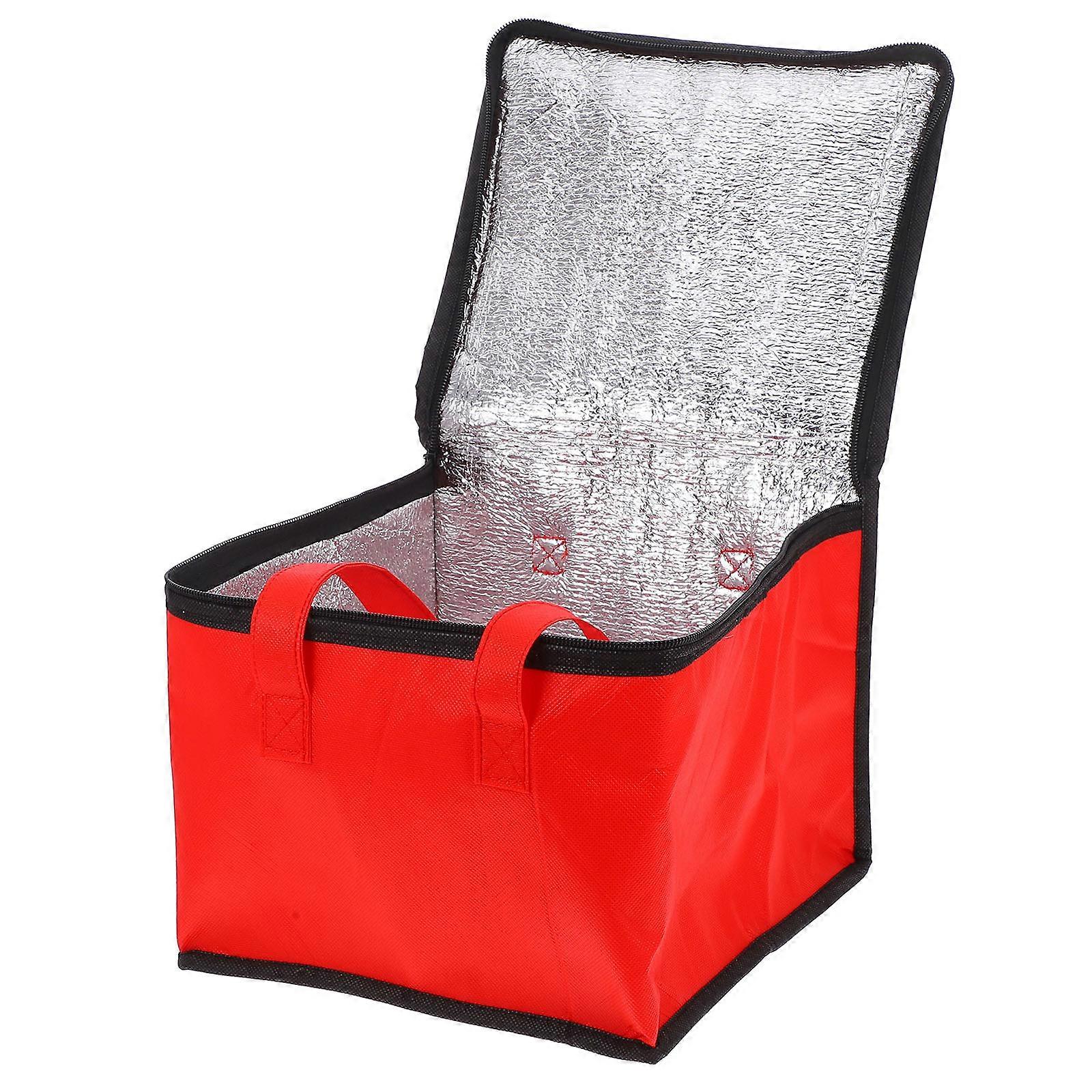 Red Insulated Grocery Cooler Bag for with Large Capacity Bag